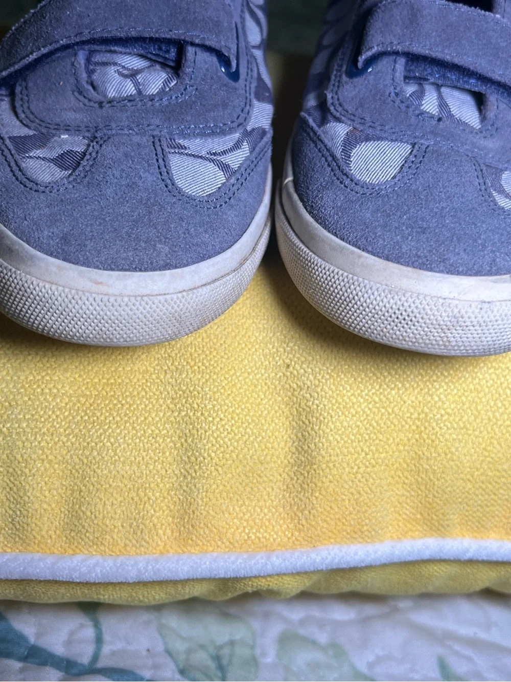 Coach Women’s Priya Signature Double Velcro Strap Sneakers in Gray